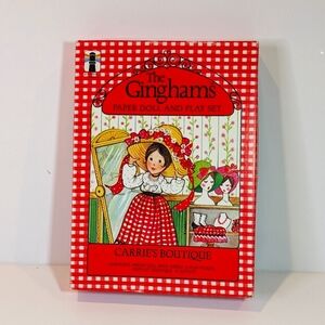 VTG Paper Dolls The Ginghams Carrie's Boutique Red Check Box Ephemera 70s